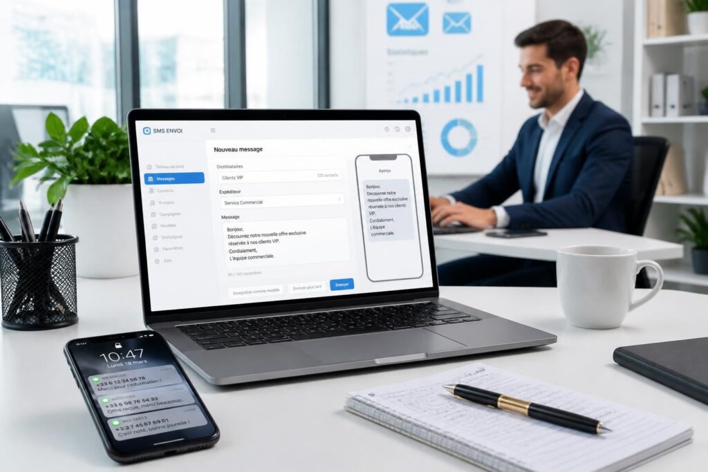 découvrez notre logiciel gratuit d'envoi sms automatique, idéal pour optimiser votre communication professionnelle rapidement et efficacement.